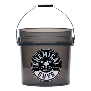 Heavy Duty Ultra Clear Detailing Bucket. 4.25 Gal. Smoked Obsidian Black